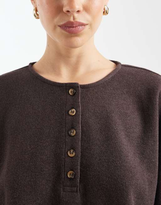 Miss Selfridge - Børstet henley-top, 4 af 4