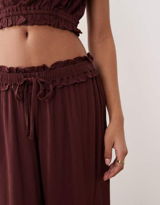 Miss Selfridge – Bruna ballongbyxor med spets, del av set, 4 av 5