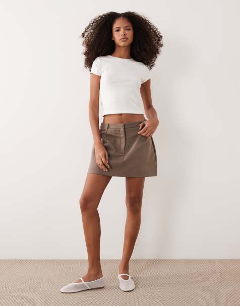 Miss Selfridge - Brunt skræddersyet skort - view 1