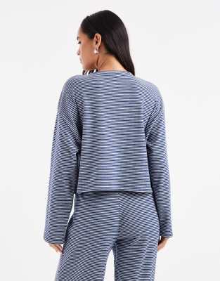 Miss Selfridge Brushed Rib Cardigan In Blue