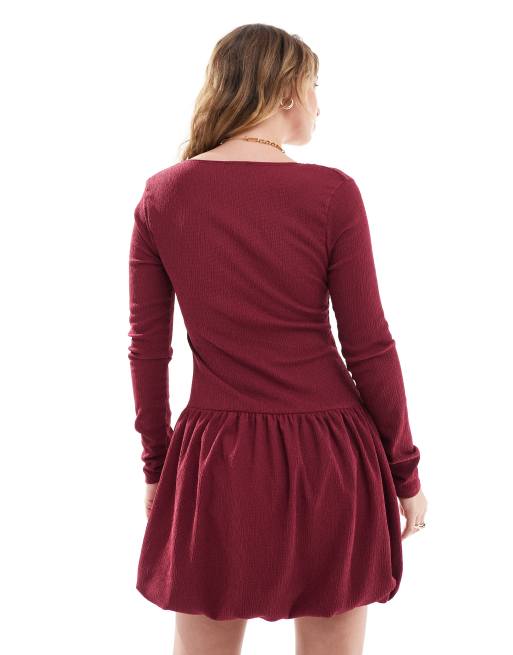 Miss selfridge burgundy dress best sale