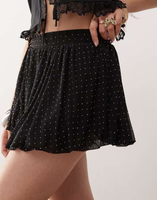 Miss Selfridge bubble hem studded skirt, 2 of 5