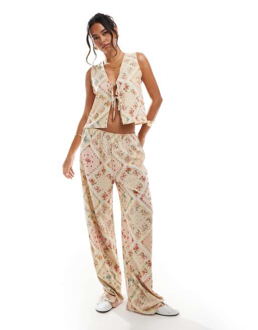 Miss Selfridge - Bukser i tørklædeprint