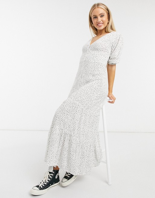 Miss Selfridge button front maxi dress in ivory