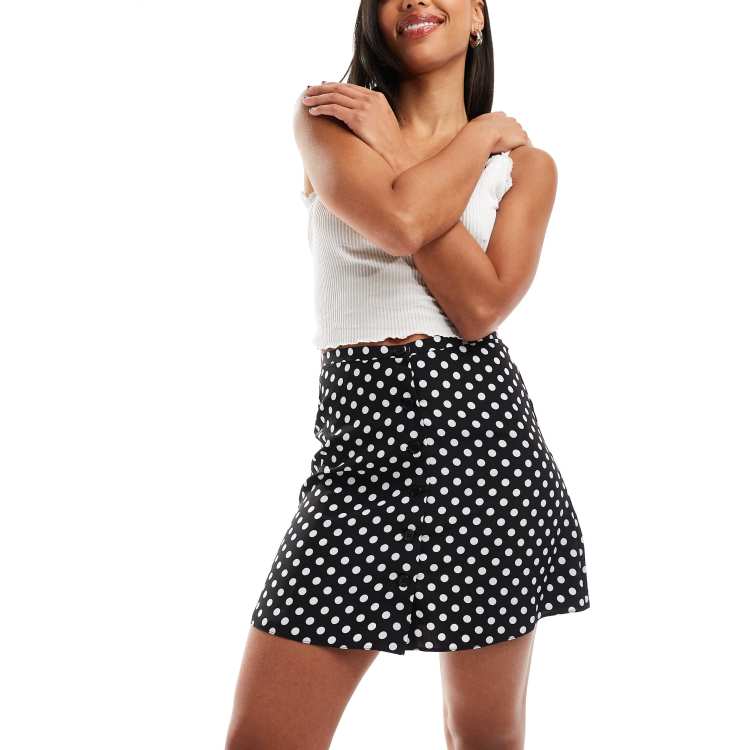 Miss selfridge petite midi skirt in polka dot hotsell