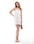 [Miss Selfridge] Miss Selfridge button through sun dress-White 12 White