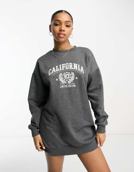 Gray hotsell sweatshirt dress