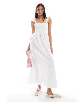 cami sundress in white poplin