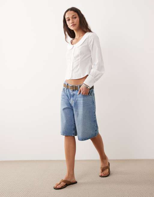 Miss Selfridge - Camicia aderente con colletto alla Peterpan, 3 di 4