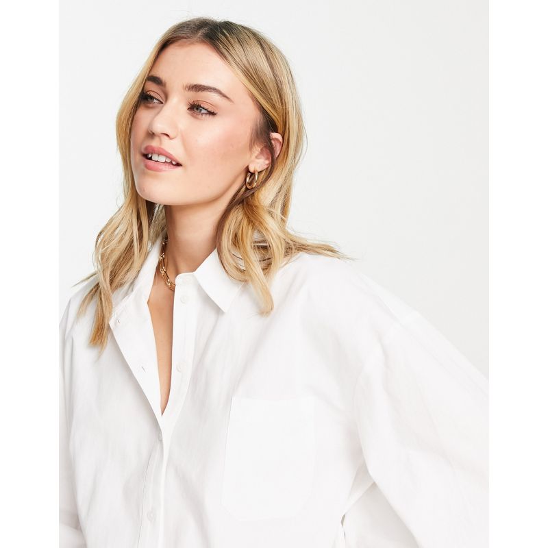 Top Camicie e bluse Miss Selfridge - Camicia oversize in popeline bianca