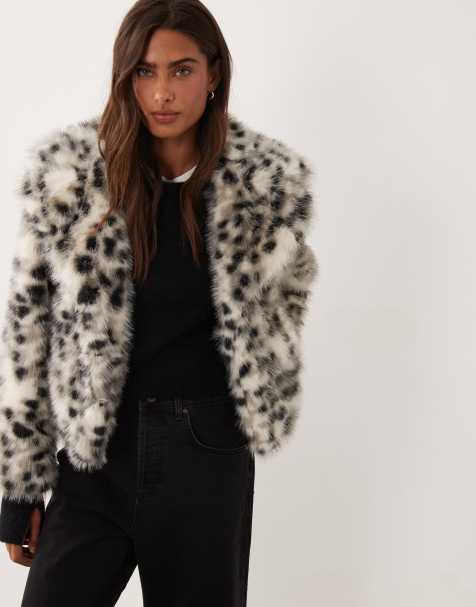 Miss Selfridge cappotto in pelliccia sintetica con stampa dalmata - view 1
