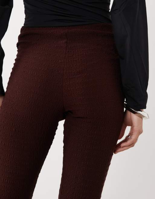 Miss Selfridge capri avec détail noué portefeuille en marron chocolat, 4 de 5