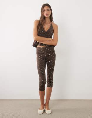 Miss Selfridge Capri Pants In Brown
