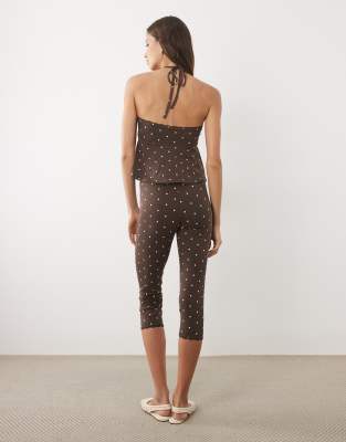 Miss Selfridge Capri Pants In Brown