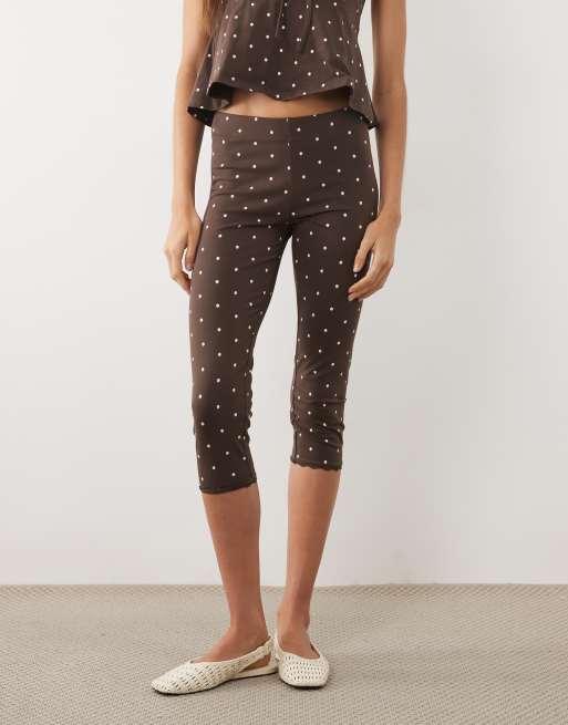 Miss Selfridge capri pants in polka dot, 3 of 5