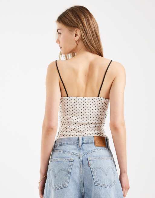 Miss Selfridge - Caraco à pois bordé de dentelle, 2 de 4