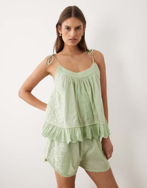 Miss Selfridge - Caraco brodé - Sauge - view 1