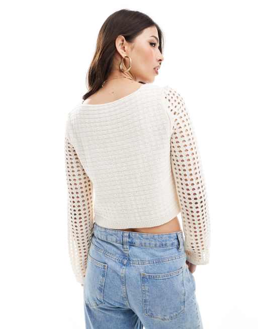 Miss Selfridge - Cardigan all'uncinetto con fiocchi, 4 di 4