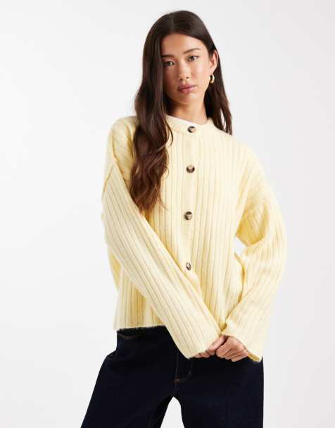 Miss Selfridge - Cardigan color latticello a coste oversize - view 1