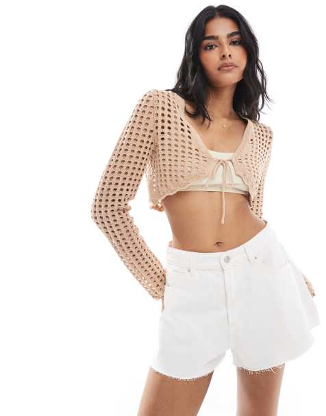 Miss Selfridge - Cardigan corto allacciato sul davanti - view 1