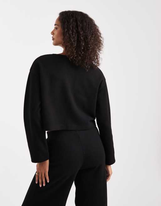 Miss Selfridge - Cardigan super morbido nero in coordinato, 2 di 4