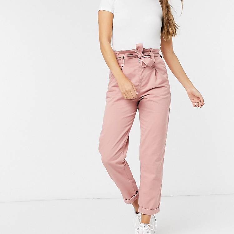 Miss Selfridge Side Pocket Cargo Trouser in Pink Slacks and Chinos Cargo trousers Womens Clothing Trousers 