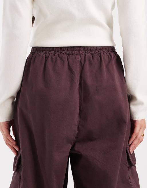 Miss Selfridge - Cargobroek met ballonpijpen in bordeauxrood, 5 van 5