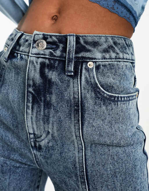 Miss Selfridge - Cargojeans met rechte pijpen in blauwe wassing, 5 van 5
