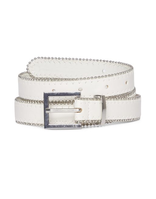 Miss Selfridge - Ceinture à boucle carrée - Blanc