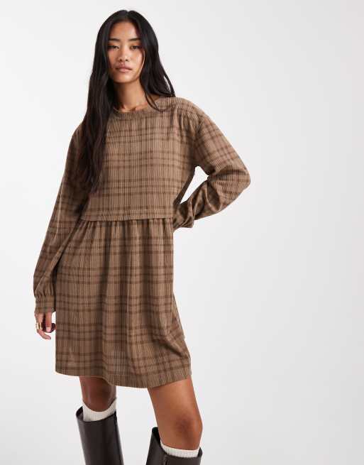 Miss Selfridge check smock mini dress, 2 of 4