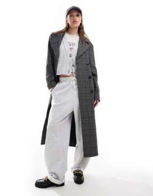 check trench coat-Multi