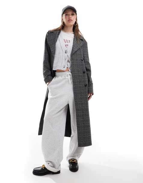 Miss Selfridge check trench coat - view 1