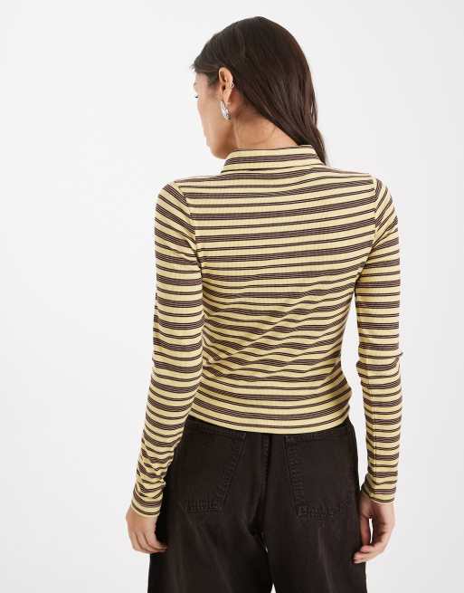 Miss Selfridge - Chemise ajustée rayée à boutonnage et manches longues - Babeurre, 2 de 4