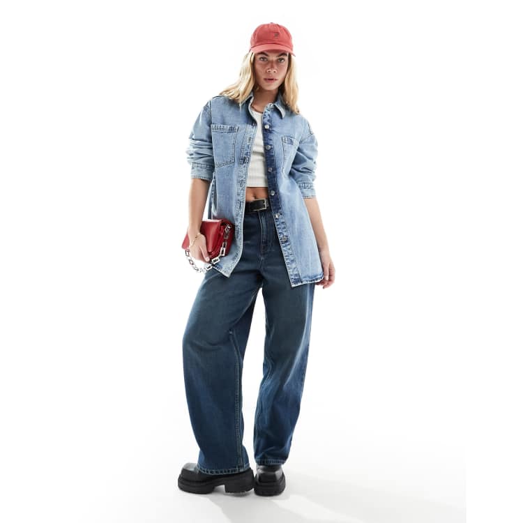 Débardeur/chemise En Jean Léger Miss Selfridge Avec Détails Dentelle - Taille 10, Occasion En Très Bon état