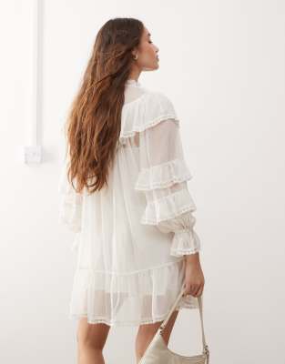 frilly smock dress