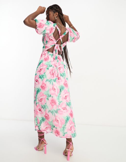 Floral maxi 2024 chiffon dress