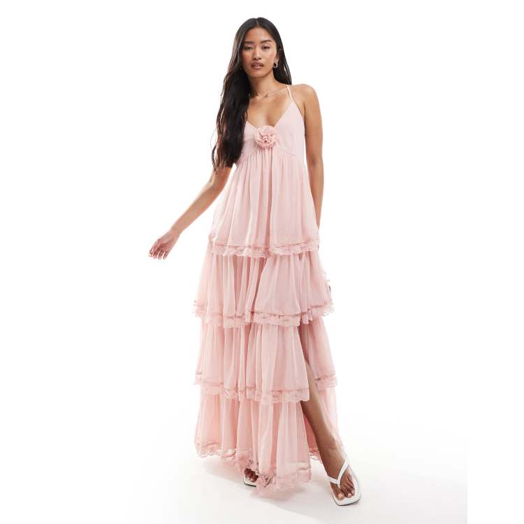ワンピース Rose muse Chiffon pleated dress chiffon pleated dress – BUNNY APARTMENT