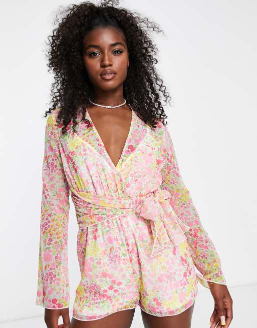 Wrap store tie romper