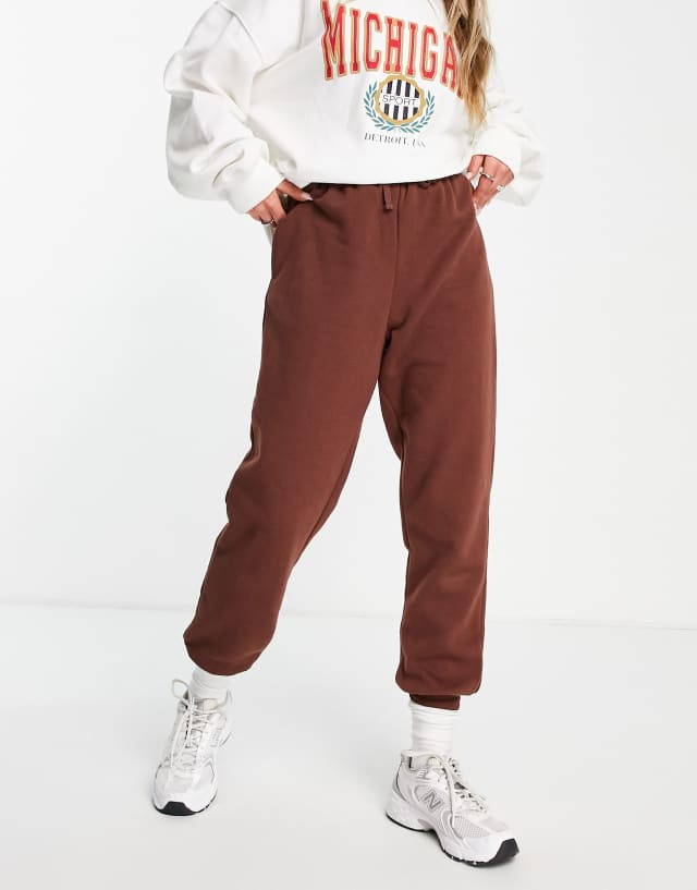 Miss Selfridge Chocolate Lounge Slim Sweatpants