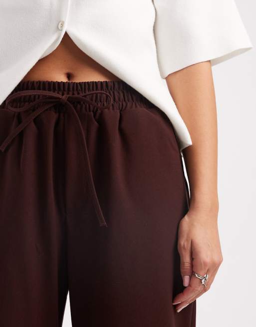 Miss Selfridge - Chokoladebrune skræddersyede bukser med vide ben, 4 af 5