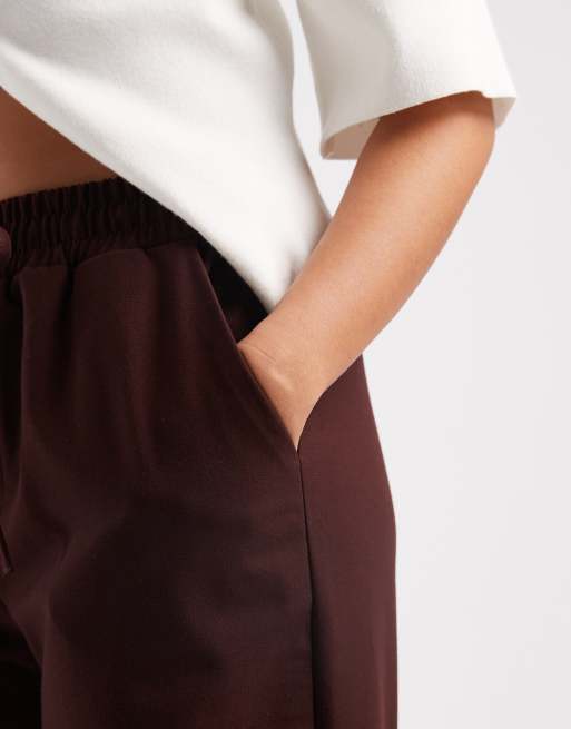 Miss Selfridge - Chokoladebrune skræddersyede bukser med vide ben, 5 af 5