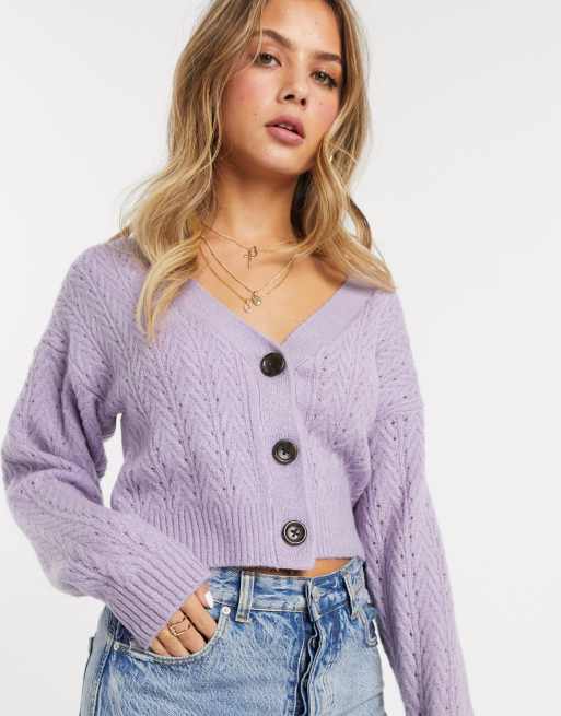 Asos hot sale lilac cardigan