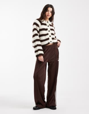 Miss Selfridge Chunky Fluffy Knit Cardigan In Black