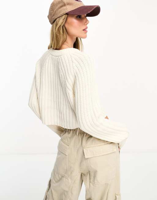 Cream 2024 fitted jumper