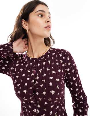 Miss Selfridge Chunky Ribbed Cardigan In Multi