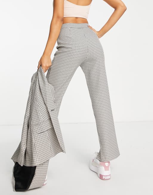 Miss Selfridge - Cigaretbukser med tern i brun, 2 af 4