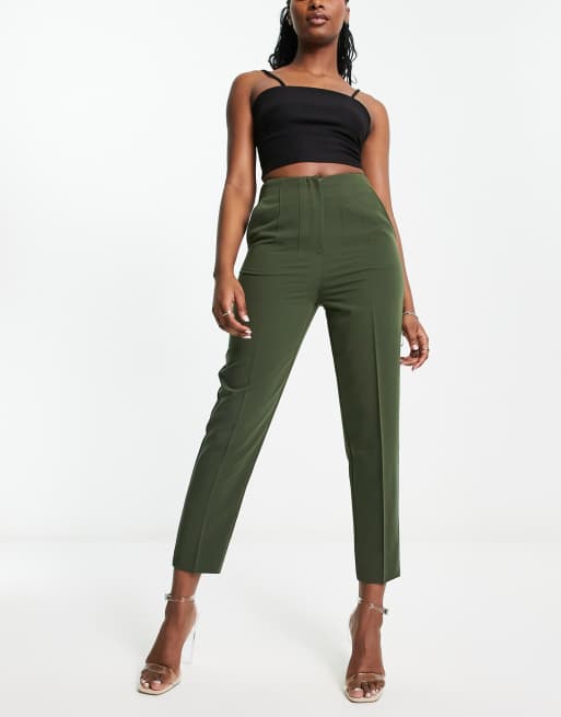 Miss Selfridge - Cigarette broek in kaki