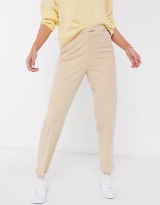 Miss Selfridge cigarette pants in camel-Tan