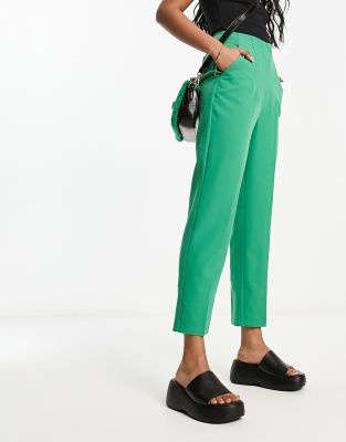 Miss Selfridge Cigarette Pants In Dark Green