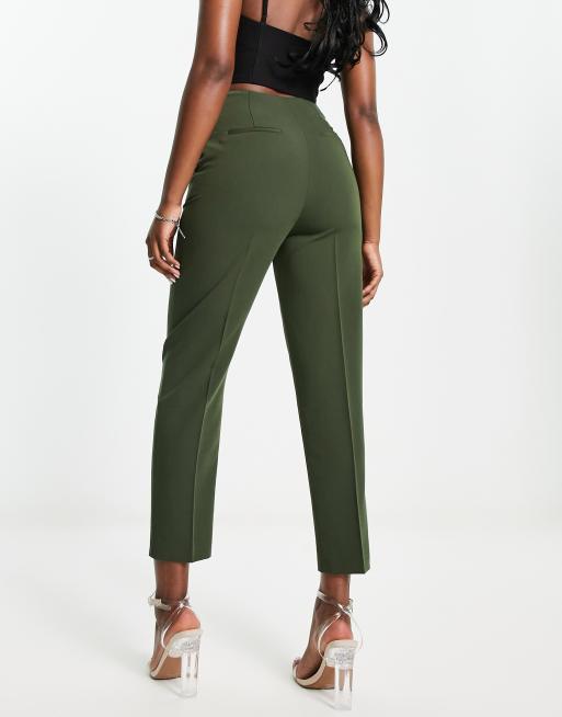 Khaki green 2025 cigarette trousers